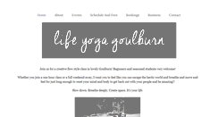Desktop Screenshot of lifeyogagoulburn.com